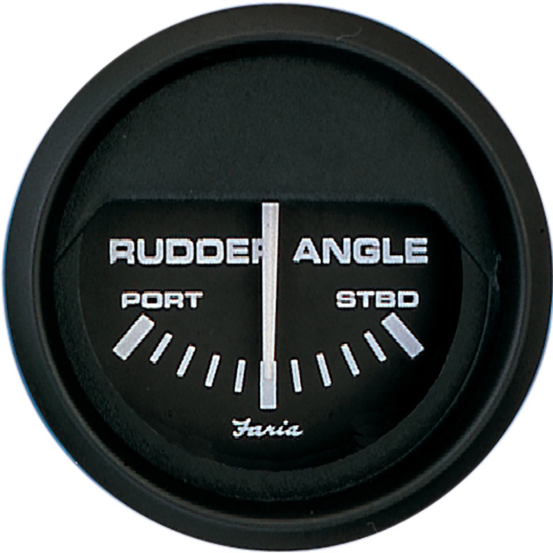 Faria Euro Black 2″ Rudder Angle Indicator [12833]