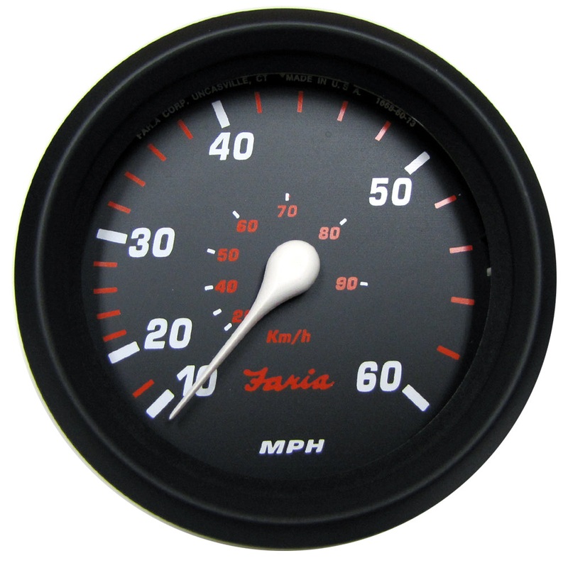 Faria Professional Red 4″ Speedometer (60 MPH) [34611]