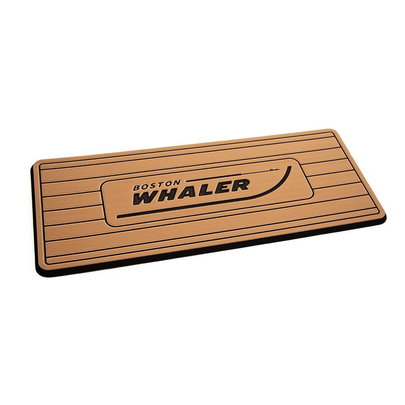 SeaDek 16″ x 39″ 20mm Dual Density Large Helm Pad Mocha/Black Brushed w/Routed Teak Lines  Boston Whaler Logo – 406.4mm x 990.6mm x 20mm [39615-80327]