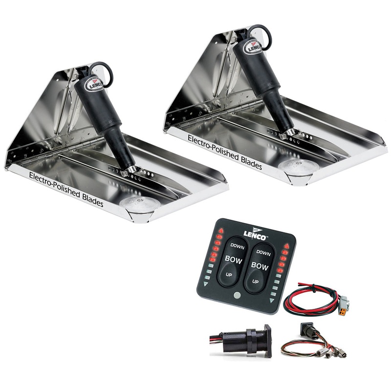 Lenco 17″ x 12″ Extreme Duty Performance Trim Tab Kit w/LED Indicator Switch Kit 12V [RT17X12XDI]