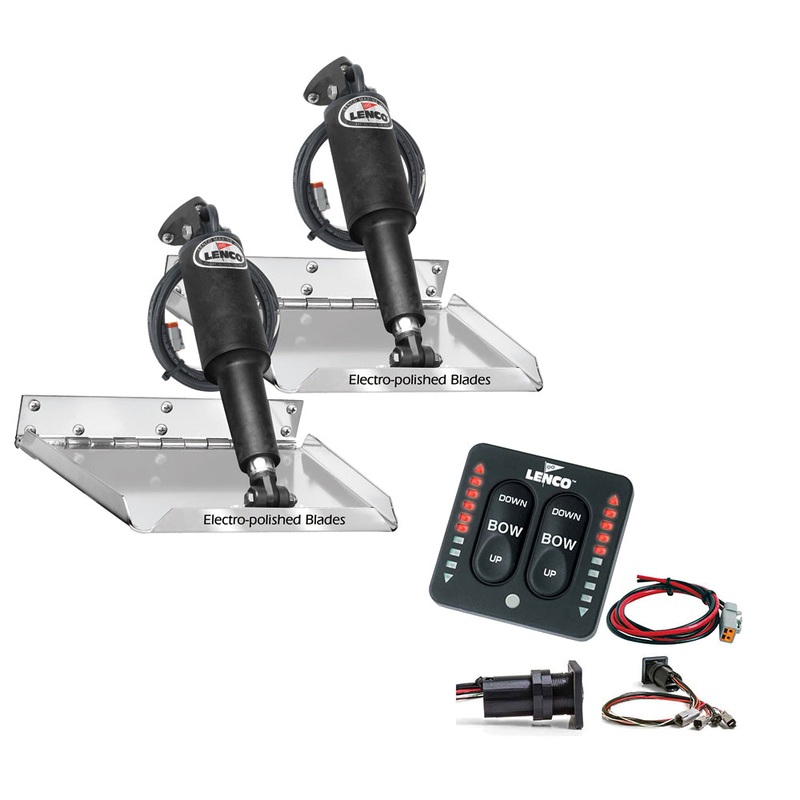 Lenco 9″ x 12″ Standard Performance Trim Tab Kit w/LED Indicator Switch Kit 12V [RT9X12I]