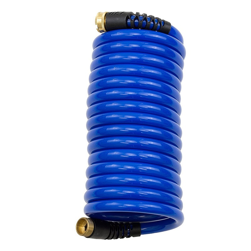 HoseCoil 15′ Blue Self Coiling Hose w/Flex Relief [HS1500HP]