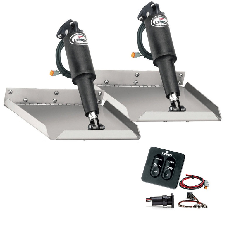 Lenco 12″ x 12″ Edgemount Trim Tab Kit w/Standard Tactile Switch Kit 12V [15106-102]