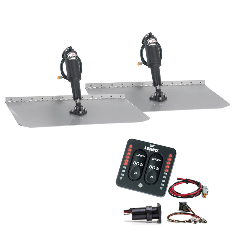 Lenco 12″ x 30″ Standard Trim Tab Kit w/LED Indicator Switch Kit 12V [TT12X30I]