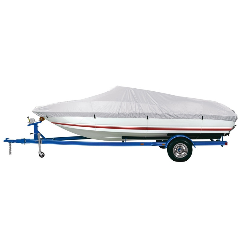 Dallas Manufacturing Co. Reflective Polyester Boat Cover D- 17′-19′ V-Hull & Runabouts – Beam Width to 96″ [BC1301D]