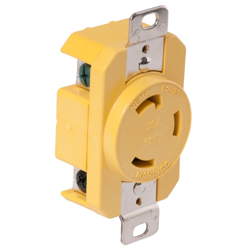 Marinco 305CRR 30A Receptacle – Yellow – 125V [305CRR]