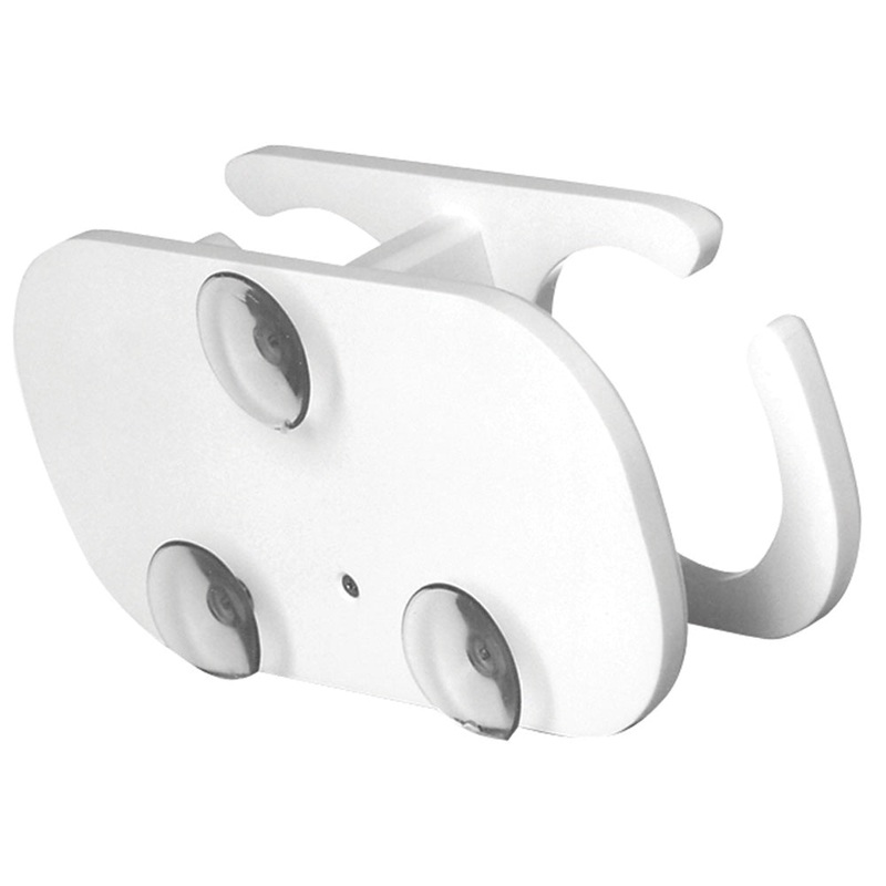 TACO 2-Drink Poly Cup Holder w/Suction Cup Mounts – White [P01-2001W]