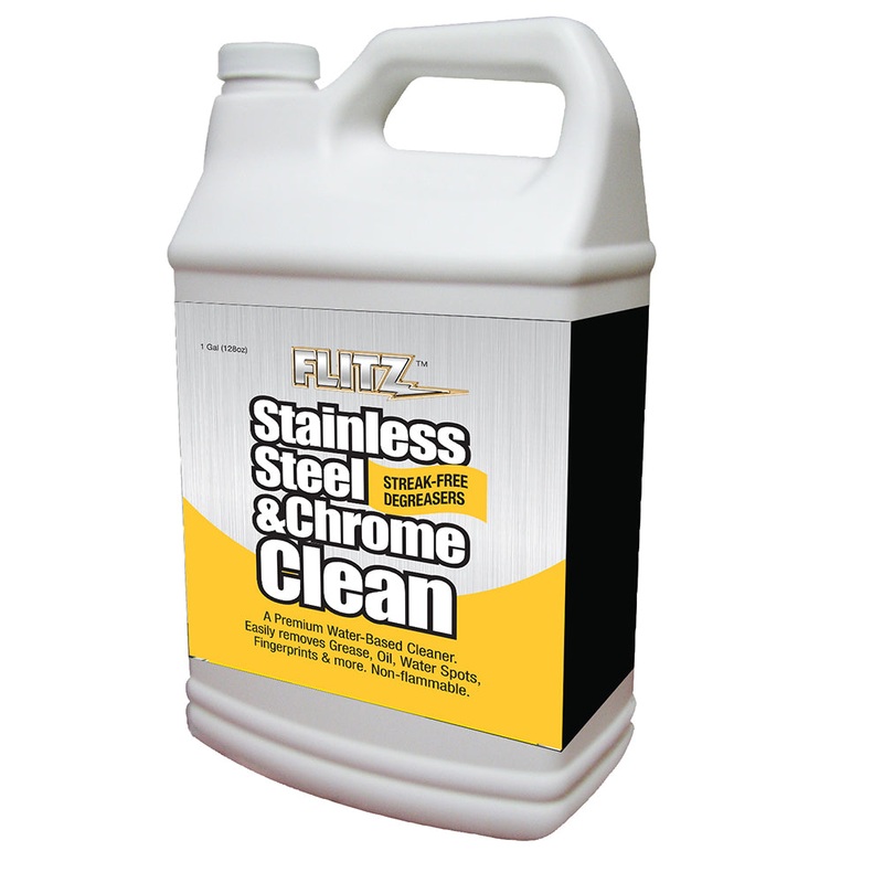 Flitz Stainless Steel & Chrome Cleaner w/Degreaser – 1 Gallon [SP 01510]
