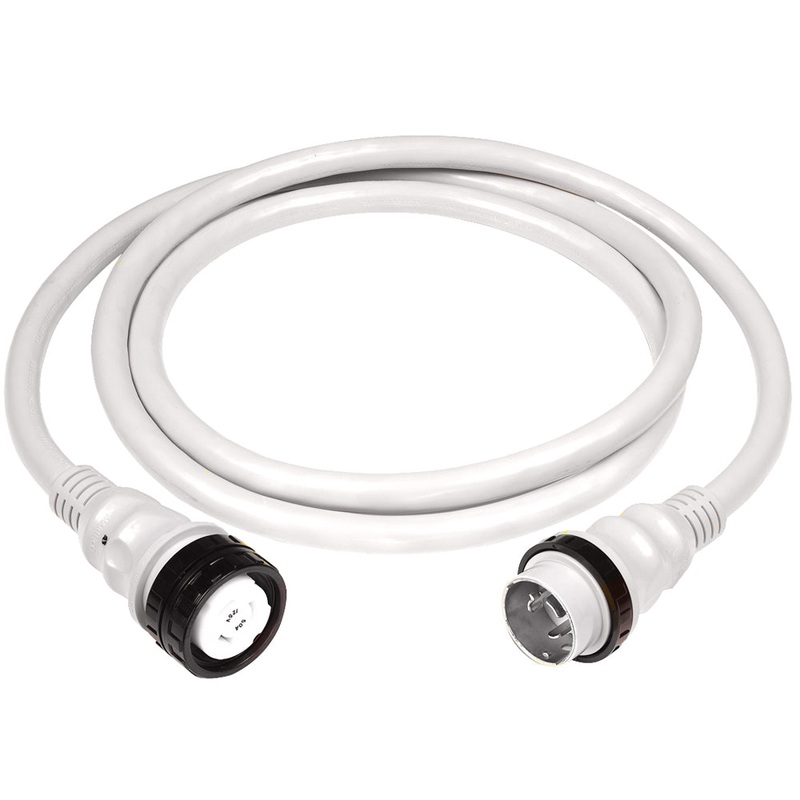 Marinco 50Amp 125/250V Shore Power Cable – 50′ – White [6152SPPW]