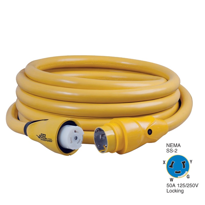 Marinco CS504-25 EEL 50A 125V/250V Shore Power Cordset – 25′ – Yellow [CS504-25]