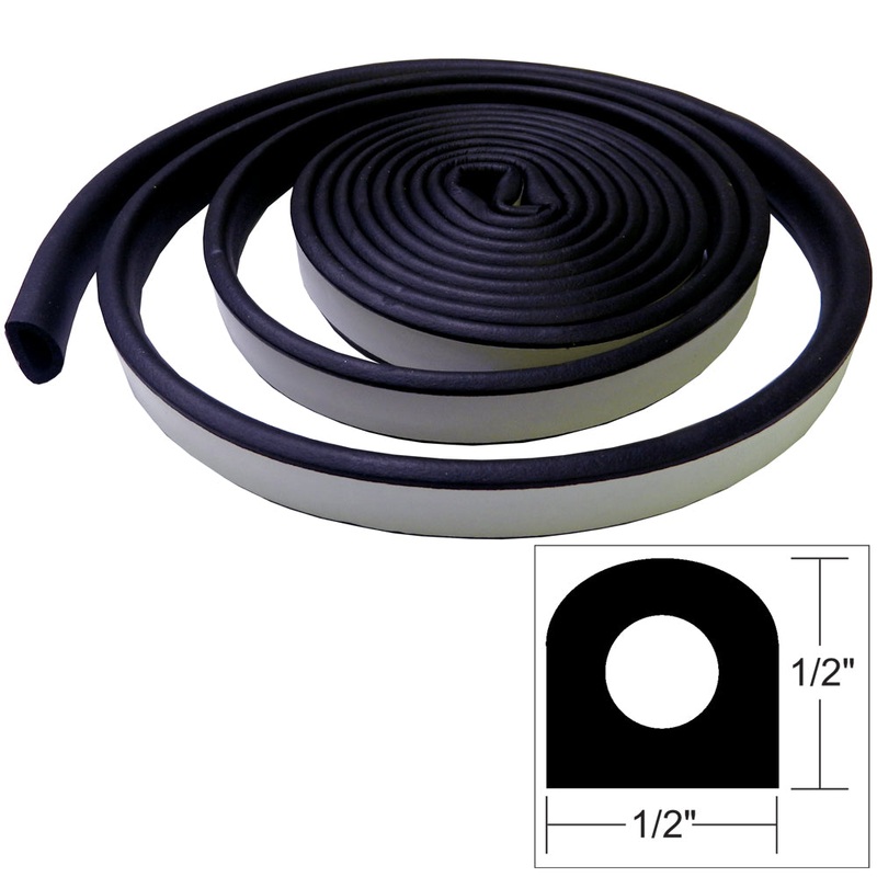 TACO Weather Seal – 10’L x 1/2″W x 1/2″H – Black [V30-0202B10-1]