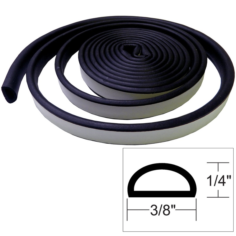 TACO Weather Seal – 10’L x 1/4″H x 3/8″W – Black [V30-1333B10-1]