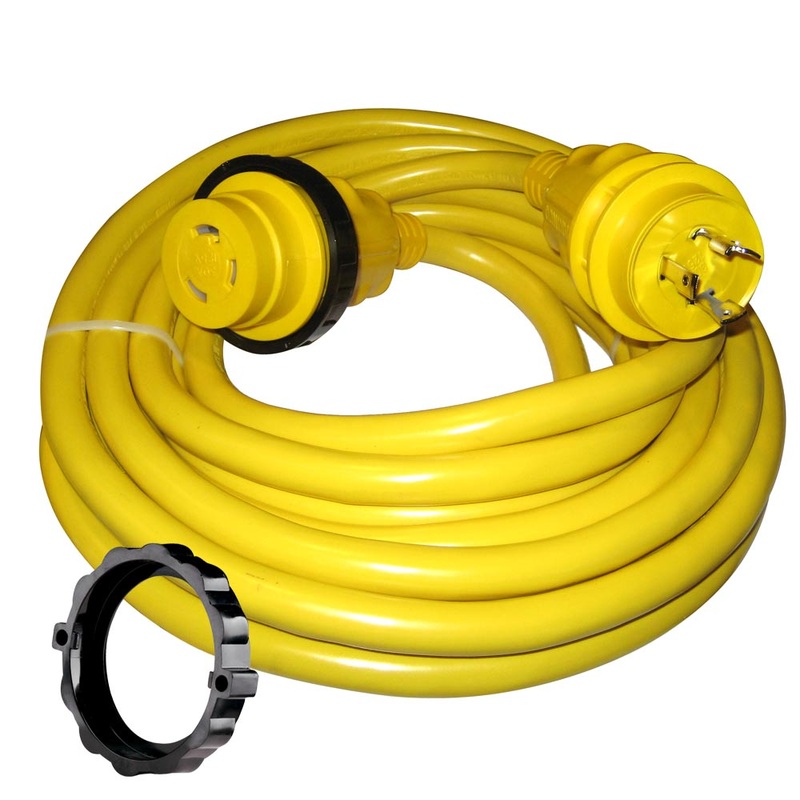Marinco 30 Amp Power Cord Plus Cordset – 35′ – Yellow [35SPP]