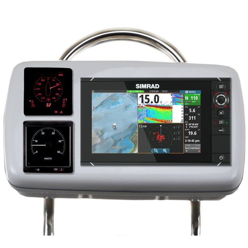 NavPod GP2080-13 SystemPod Pre-Cut f/Simrad NSS9 evo2 or B&G Zeus 9 & 2 Instruments f/12″ Wide Guard [GP2080-13]