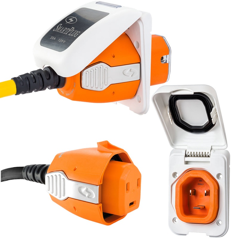 SmartPlug 30 Amp Non Metallic White Inlet  Plug Combo – Boat  RV [B30ASSYPW]