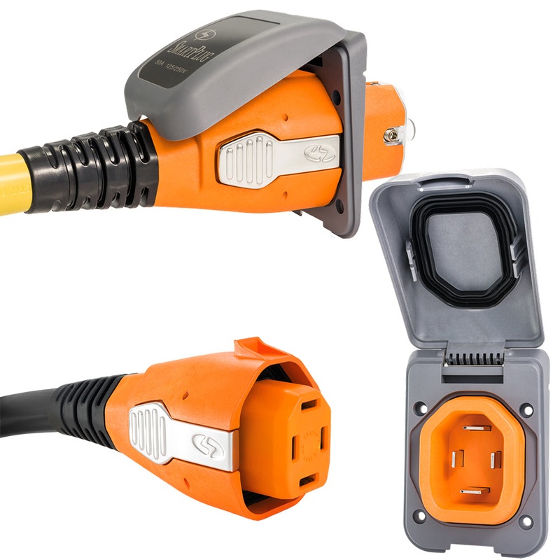 SmartPlug 50 Amp Non Metallic Gray Inlet  Plug Combo – Boat  RV [B50ASSYPG]