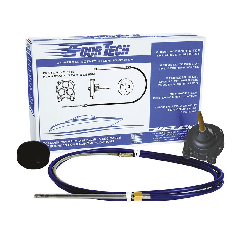 Uflex Fourtech 13′ Mach Rotary Steering System w/Helm, Bezel & Cable [FOURTECH13]
