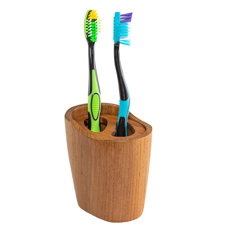 Whitecap Oval Toothbrush Holder (Oiled) – Teak [63112]