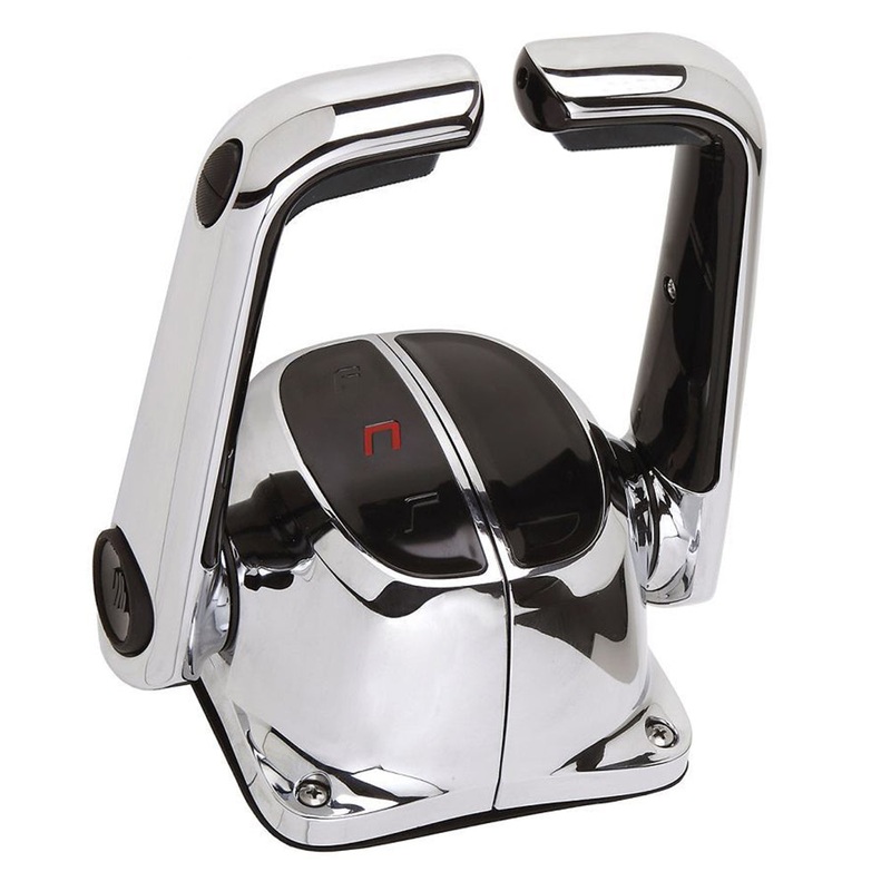 UflexTwin Lever Top Mount Control w/Neutral Lock  Trim Switch – Chrome [B502CHT/L]