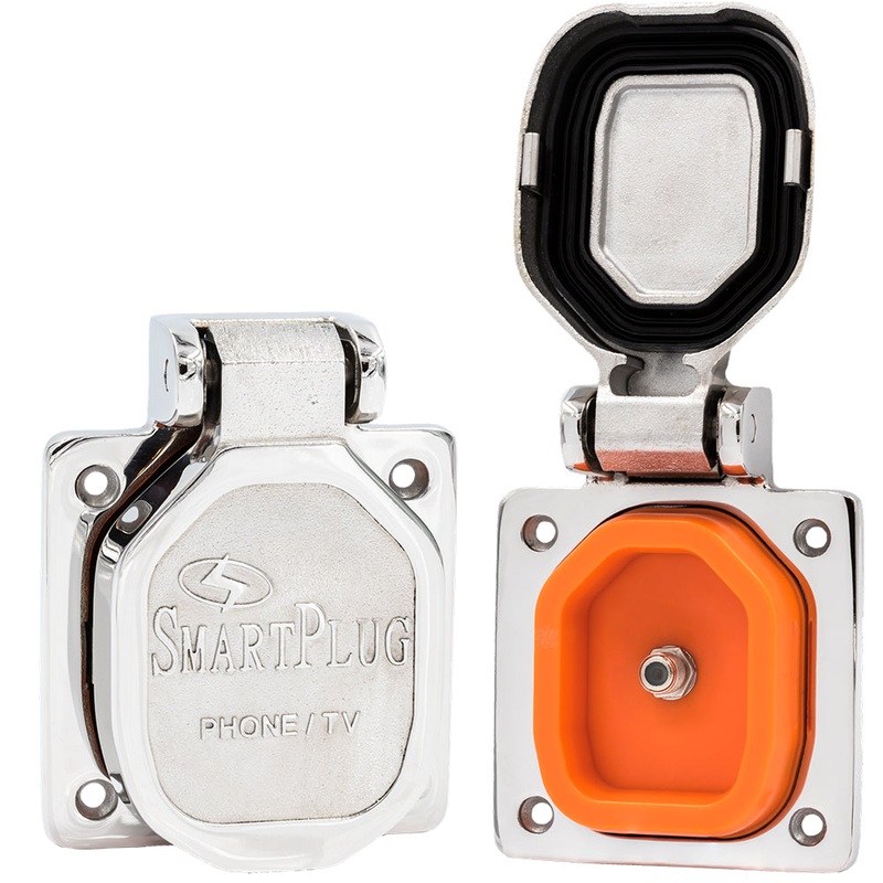 SmartPlug TV/Internet Connector – Stainless Steel [BDCOAX]