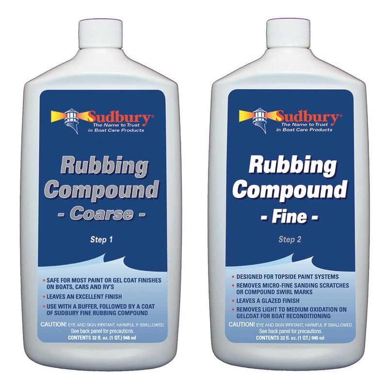 Sudbury Rubbing Compound Kit – Step 1 Coarse  Step 2 Fine – 32oz Each [444-442KIT]