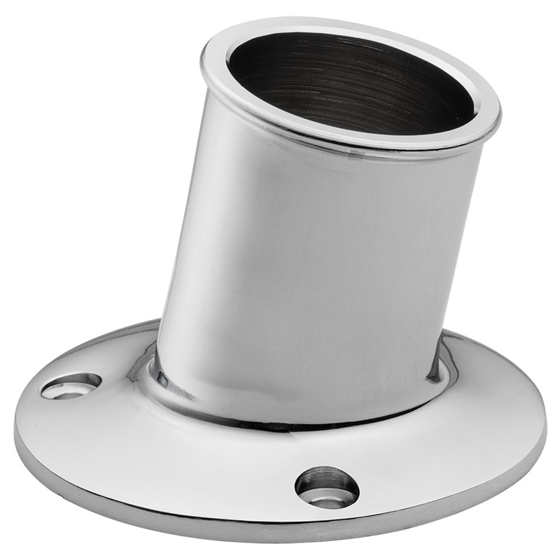 Whitecap Top-Mounted Flag Pole Socket – CP/Brass – 1-1/4″ ID [S-5003]