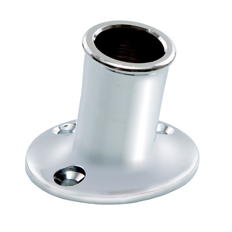 Whitecap Top-Mounted Flag Pole Socket CP/Brass – 3/4″ ID [S-5001]