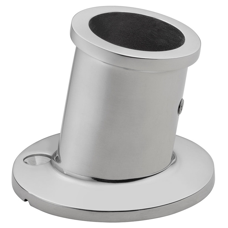 Whitecap Top-Mounted Flag Pole Socket – Stainless Steel – 1″ ID [6147]