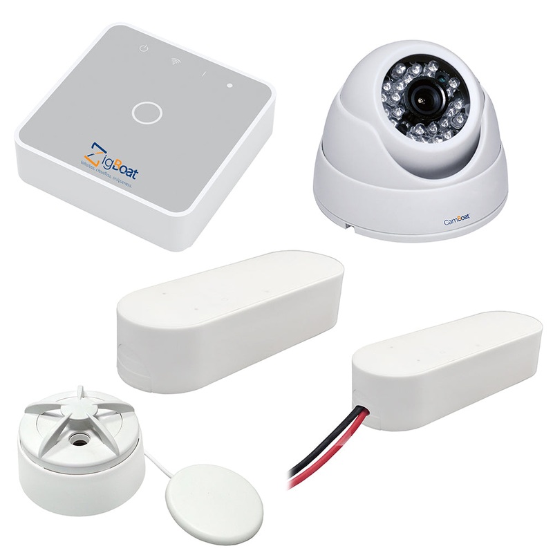 Glomex ZigBoat Starter Kit System w/Camera – Includes Gateway, Battery, Flood, Door/Porthole Sensor  IP Camera [ZB102]