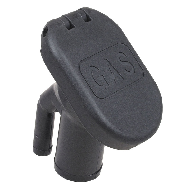 Perko Combination Vented Gas Fill/Tank f/1-1/2″ Hose – 35 Angled Neck [1318DPGBLK]