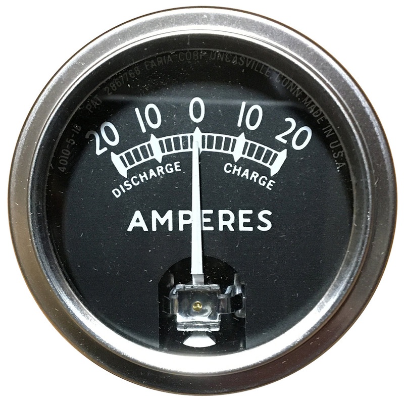 Faria 2″ Ammeter Black w/Stainless Steel Bezel (20-0-20 Amps) [AP0545]