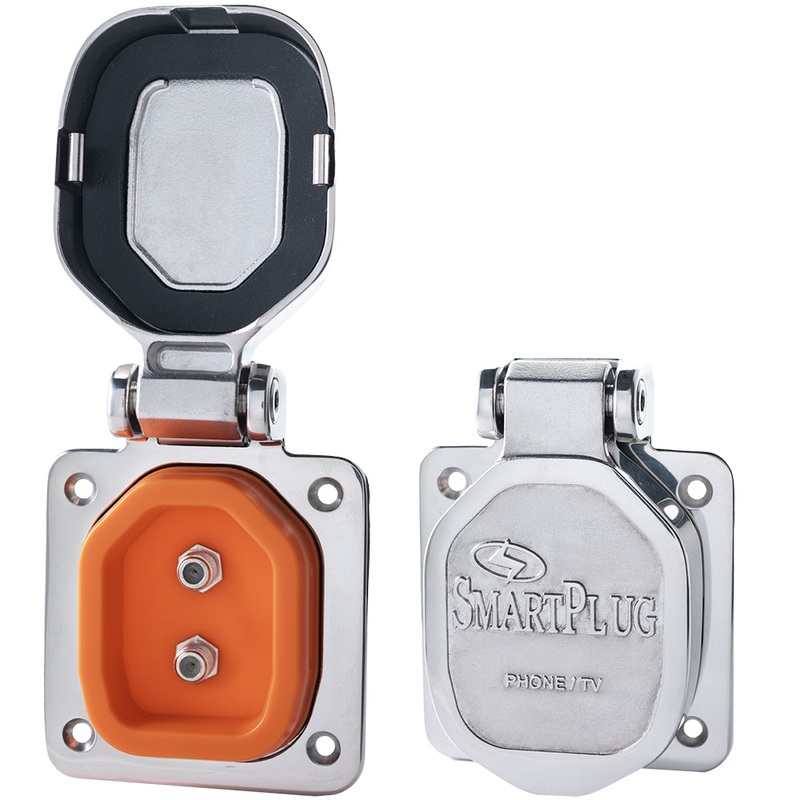 SmartPlug TV/Internet Connector – Double Stainless Steel [BDCOAXCC]