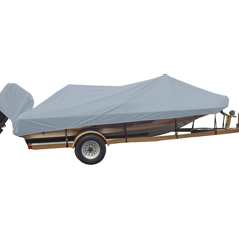 Carver Performance Poly-Guard Styled-to-Fit Boat Cover f/19.5 Wide Style Bass Boats – Grey [77219P-10]