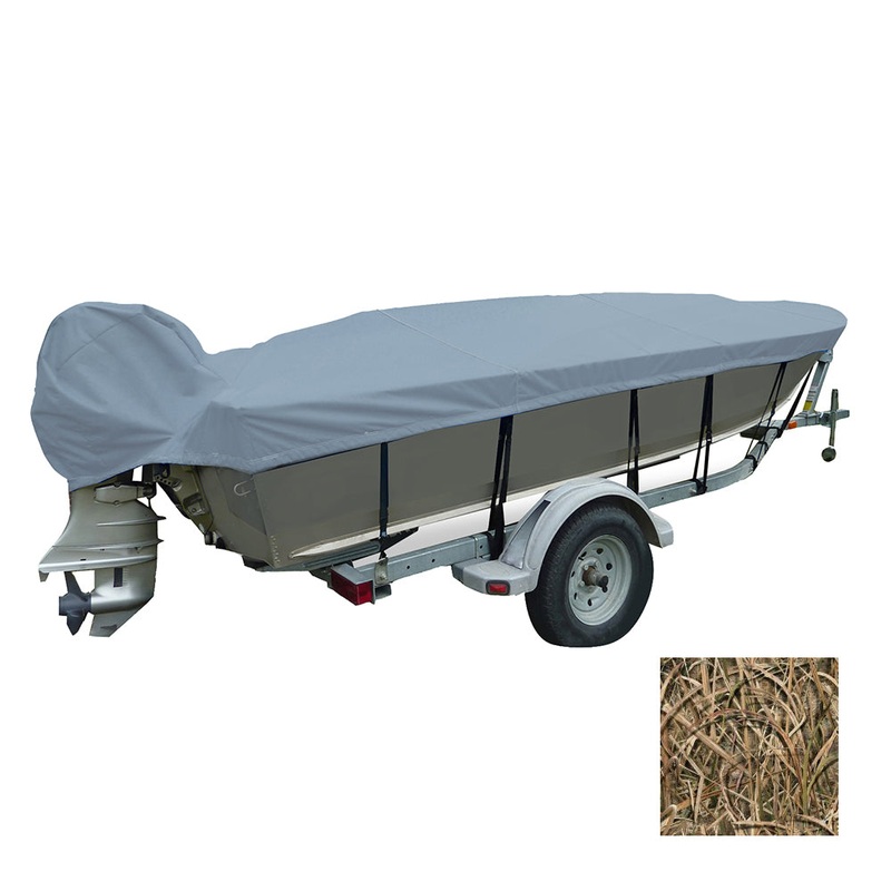 Carver Performance Poly-Guard Wide Series Styled-to-Fit Boat Cover f/14.5 V-Hull Fishing Boats – Shadow Grass [71114C-SG]