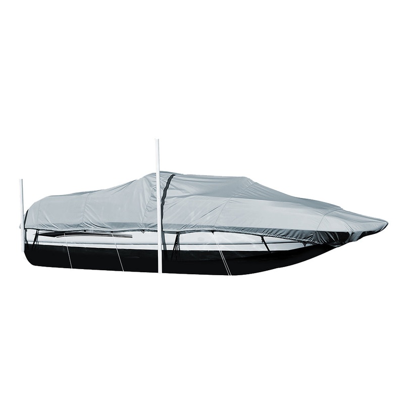 Carver Performance Poly-Guard Styled-to-Fit Boat Cover f/25.5 Sterndrive Deck Boats w/Walk-Thru Windshield – Grey [95125P-10]