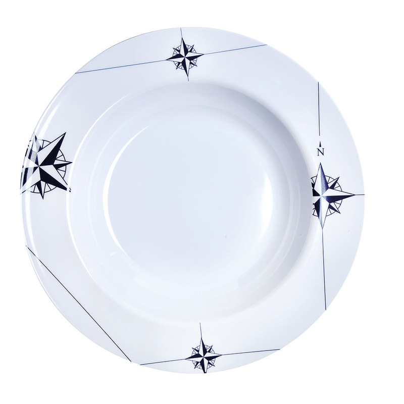 Marine Business Melamine Deep, Round Soup Plate – NORTHWIND – 8.8″ Set of 6 [15002C]