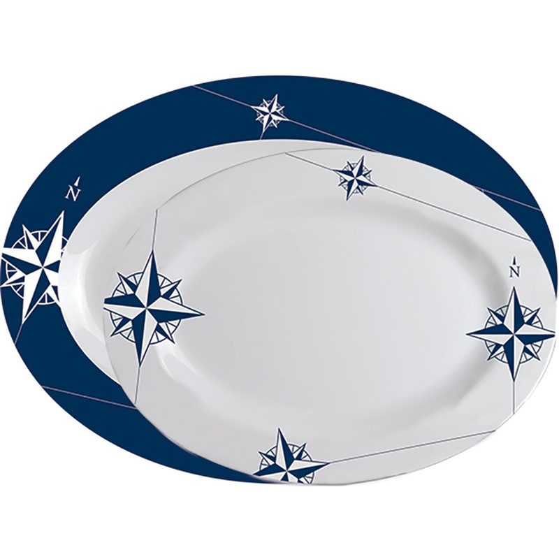 Marine Business Melamine Oval Serving Platters Set – NORTHWIND – Set of 2 [15009]