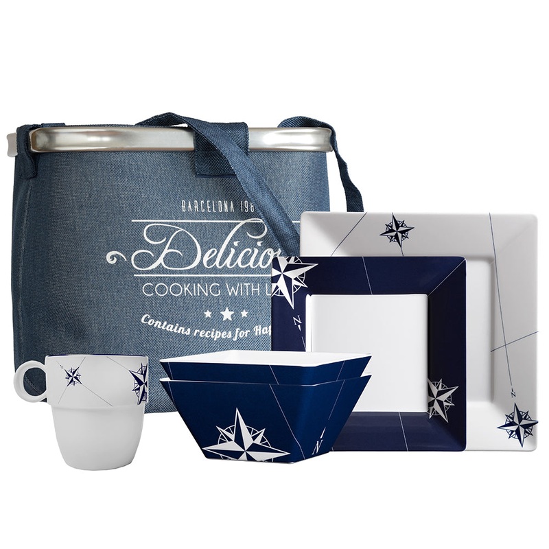 Marine Business Melamine Square Tableware  Basket – NORTHWIND – Set of 24 [15146]