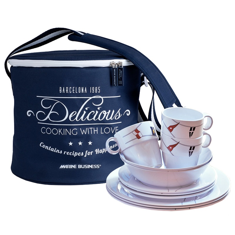 Marine Business Melamine Tableware  Basket – REGATA – Set of 16 [12147]