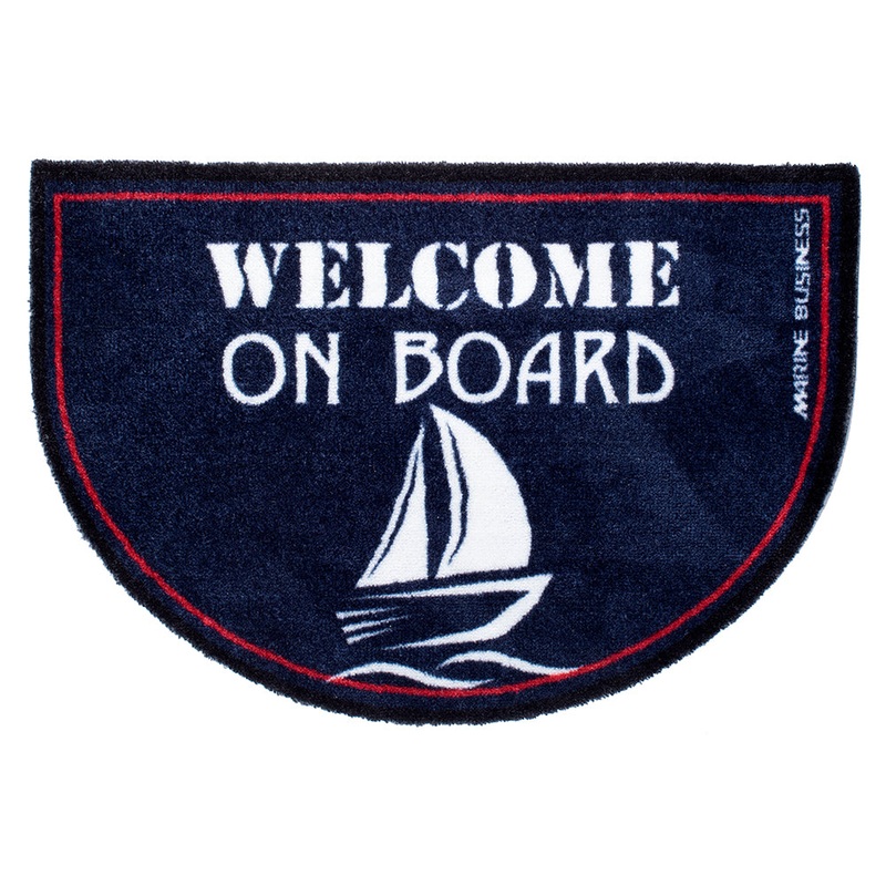 Marine Business Non-Slip WELCOME ON BOARD Half-Moon-Shaped Mat – REGATA [41262]
