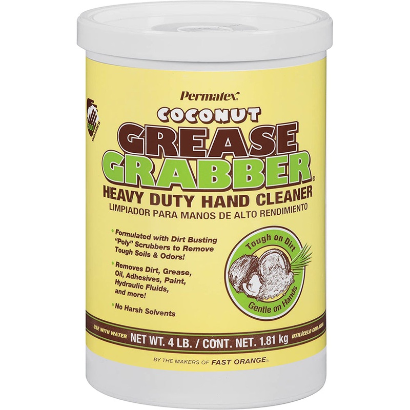 Permatex Grease Grabber Coconut Hand Cleaner Tub – 4lb [14106]