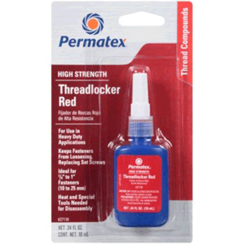 Permatex High Strength Threadlocker RED Bottle – 10ml [27110]