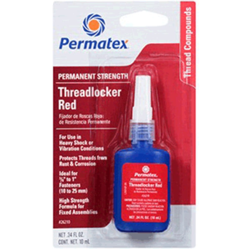 Permatex Permanent Strength Threadlocker RED Tube – 10ml [26210]