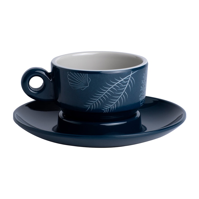 Marine Business Melamine Espresso Cup  Plate Set – LIVING – Set of 6 [18006C]