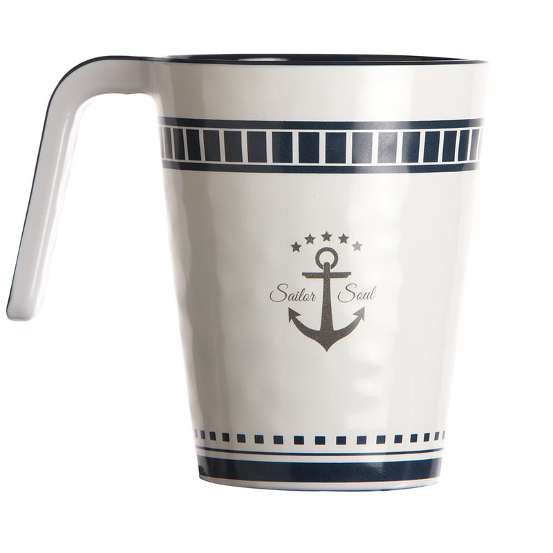 Marine Business Melamine Non-Slip Coffee Mug – SAILOR SOUL – Set of 6 [14004C]