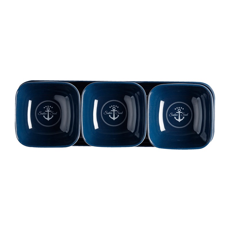 Marine Business Melamine Snack Set – SAILOR SOUL – Set of 4 [14013]