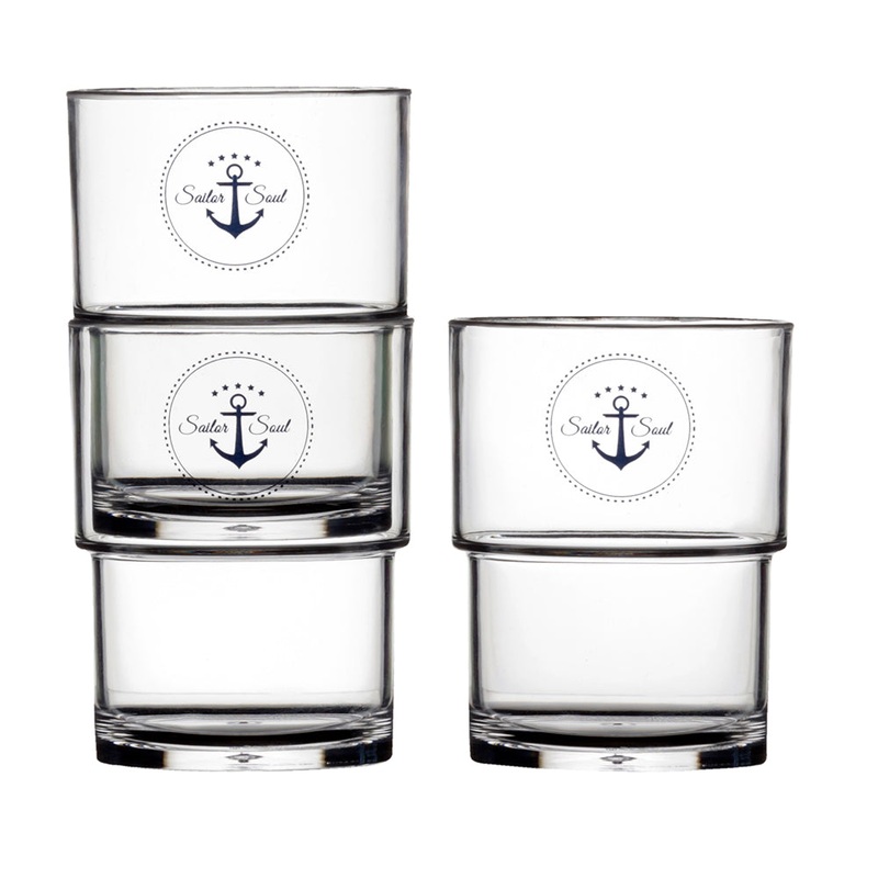 Marine Business Stackable Glass Set – SAILOR SOUL – Set of 12 [14103C]